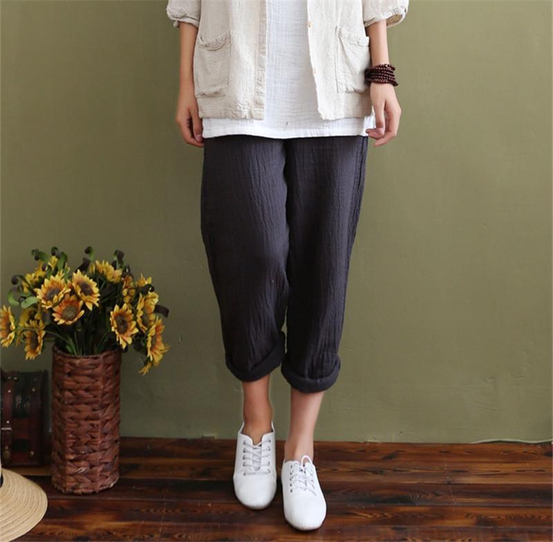 Breathable Loose Linen Trousers Vintage Pants Women Johnature 1278268 - Tokyo Fashion