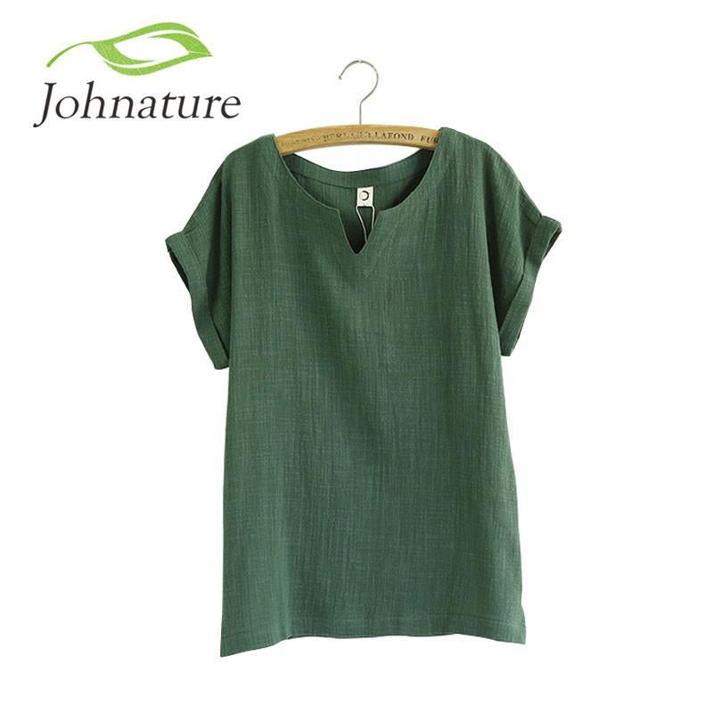 Bat Sleeve T-Shirt T-Shirt Original Vintage Short Women Johnature 1283703 - Tokyo Fashion