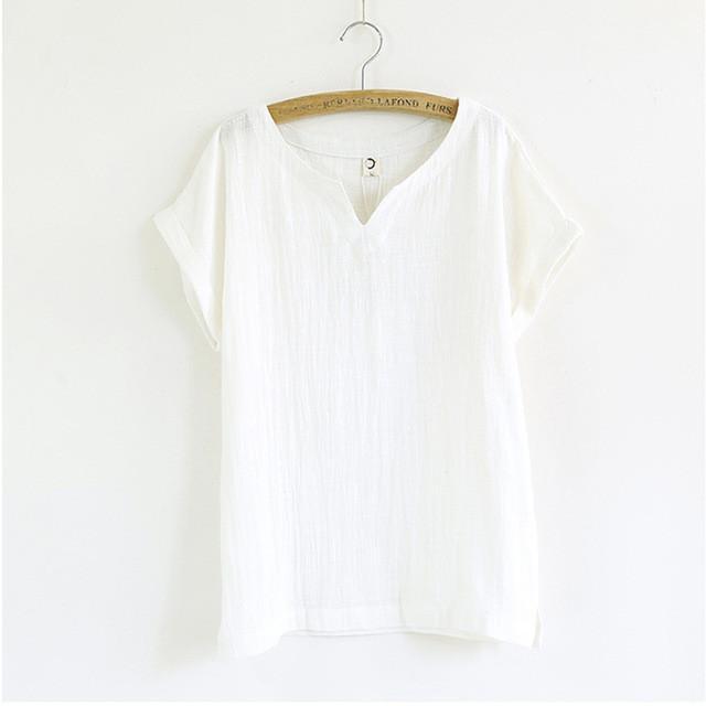 Bat Sleeve T-Shirt T-Shirt Original Vintage Short Women Johnature 1283703 - Tokyo Fashion