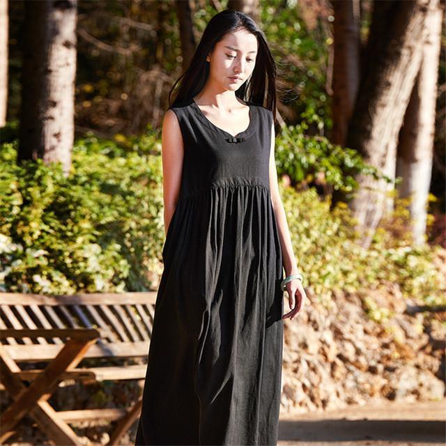 Button Loose Sweet High Waist Dress Women Johnature 7402996 - Tokyo Fashion