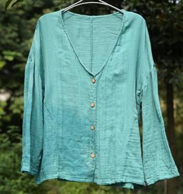 Bunk Long-sleeved Cardigan Blouse Women Johnature 6689284 - Tokyo Fashion