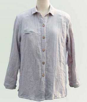 Button Long Solid Casual Blouse Women Johnature 4918966 - Tokyo Fashion